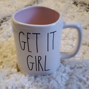 Sold Rae dunn mug, pink interior, new